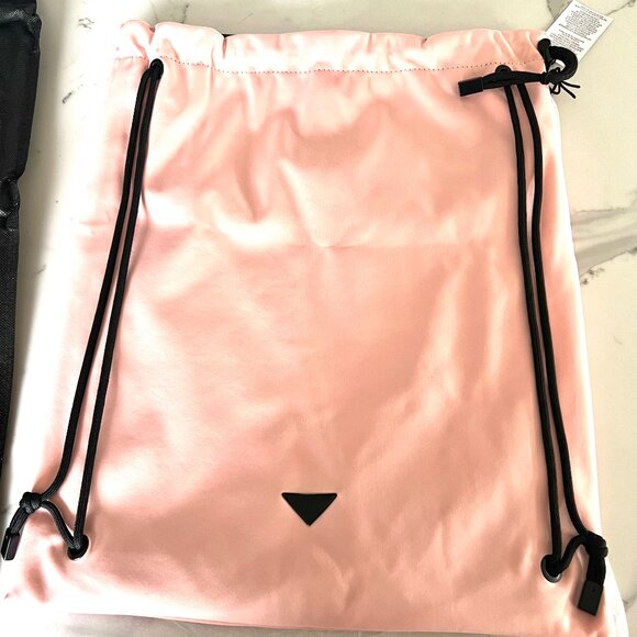 PRADA Beauty Drawstring Backpack Reversible NWT Pink and Black! - Picture 3 of 7